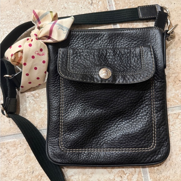 Coach Small Black Crossbody with Adorable Silk Bow - Picture 12 of 16